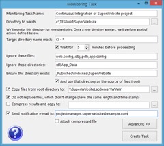 Monitoring Task Creation dialogue of Continuous Integration Agent